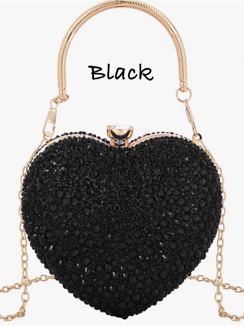 NEW Sparkling Bling Swarovski Crystal Rhinestone Valentine Heart Purse +…